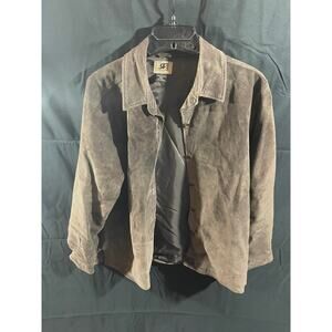 Vintage Rafaella Sport Women’s Suede Leather Button up Jacket Petite Medium